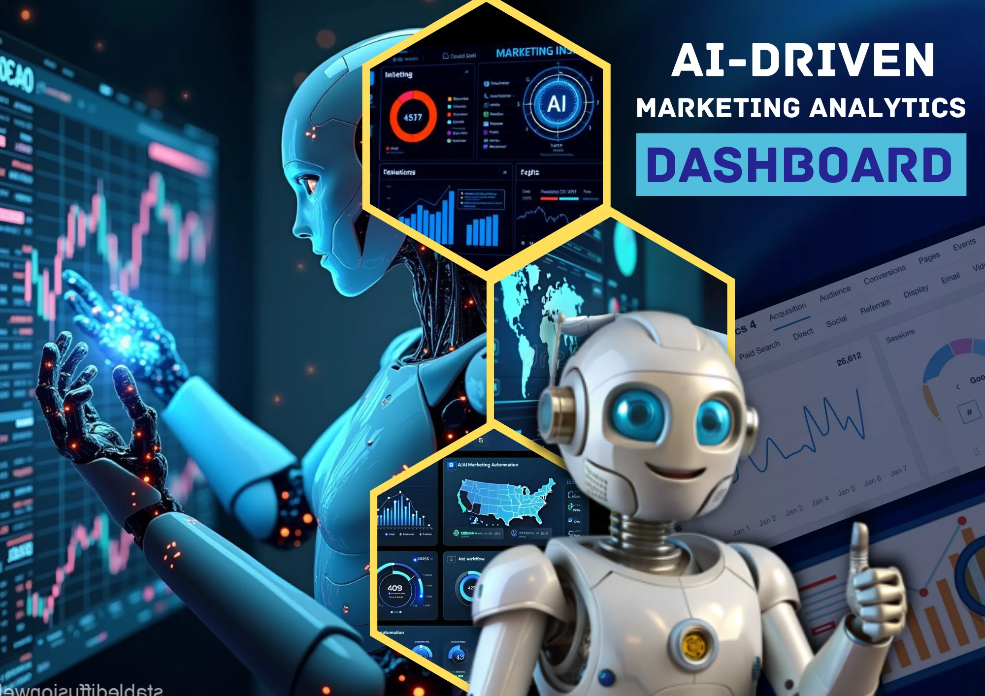 AI-driven marketing analytics dashboard