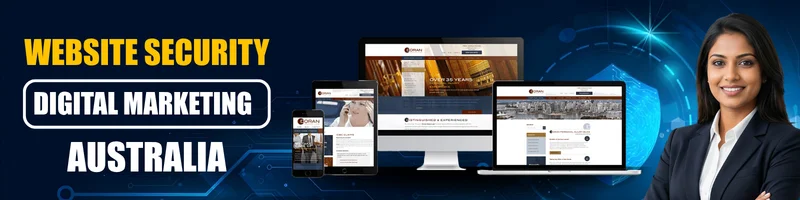 A secure Australian business website displayed on a laptop, representing website security as a digital marketing asset in 2026