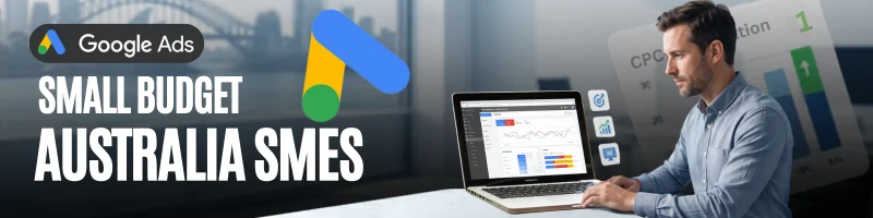 Australian small business owner setting up Google Ads